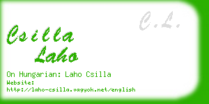 csilla laho business card